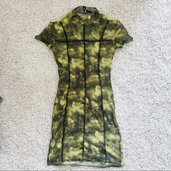 Camo Mesh Mini Dress - Picture 2 of 2